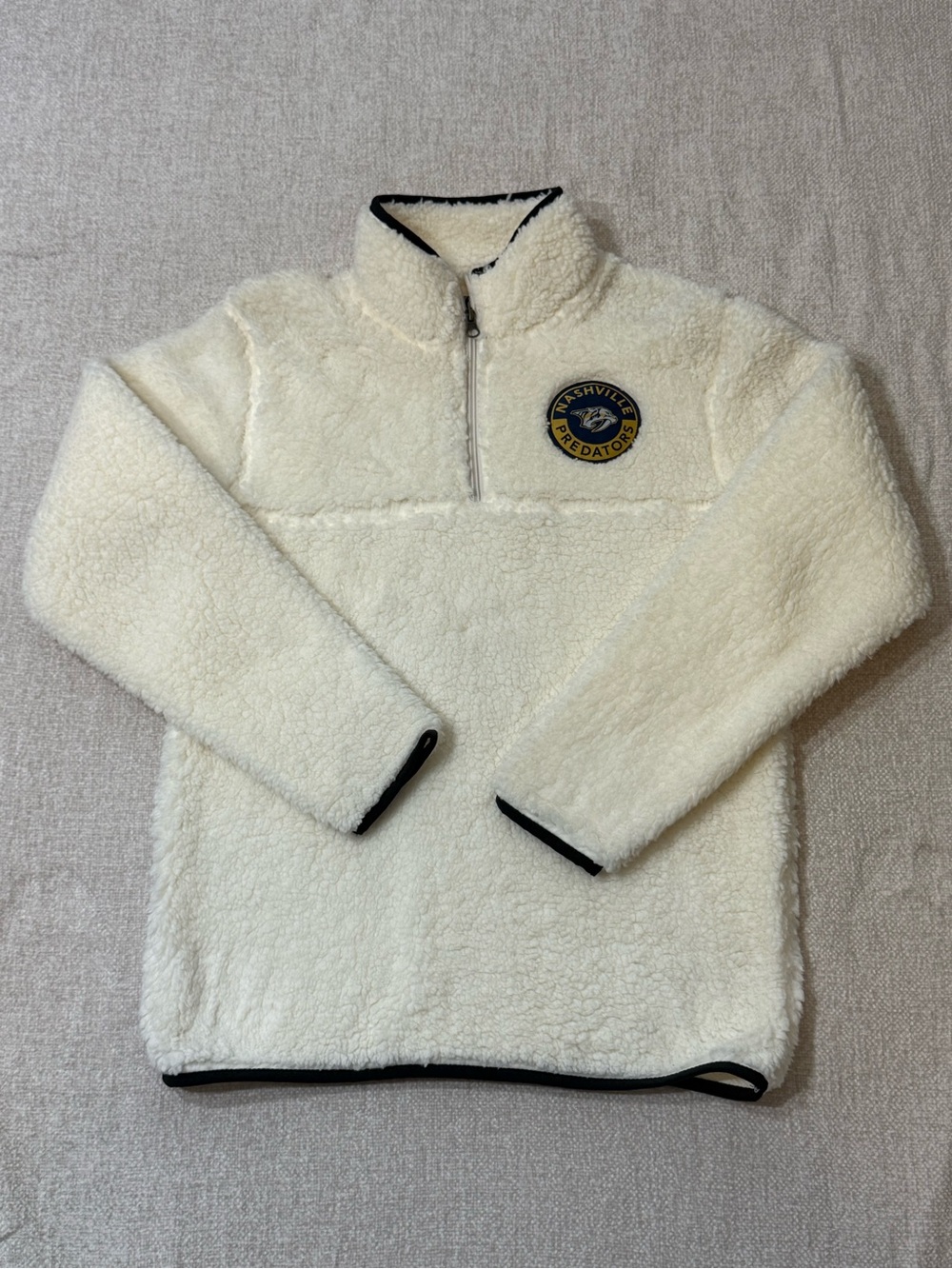 Nashville Predators NHL Sherpa Fleece 1/4 Zip Womens S Hockey Core Cozy